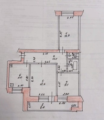 Продам трехкомнатную (3-комн.) квартиру, Академика Парина ул, 6, Казань г