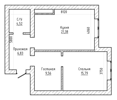 Продам двухкомнатную (2-комн.) квартиру, им. Сижажева М.В. ул, 8, Чегем г