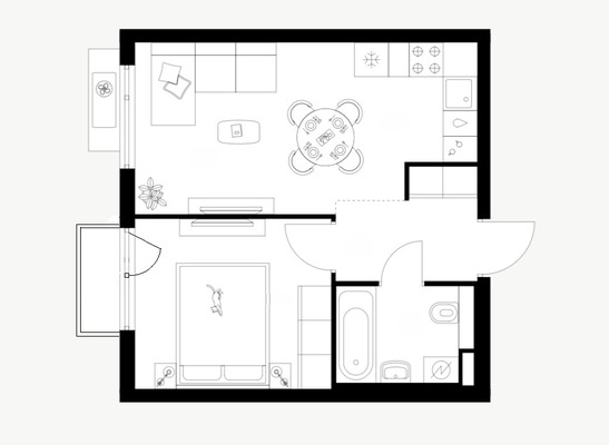 Продам двухкомнатную (2-комн.) квартиру, Новосередневский пр-кт, 19, Филимонковское п