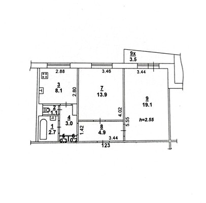 Продам двухкомнатную (2-комн.) квартиру, Добровольского ул, 7/5, Ростов-на-Дону г