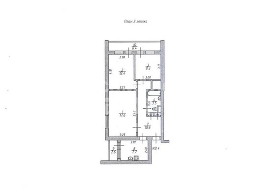 Продам трехкомнатную (3-комн.) квартиру, Космонавтов ул, 35, Юрово д