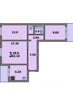 Продам трехкомнатную (3-комн.) квартиру, Бехтерева ул, 31к3, Москва г