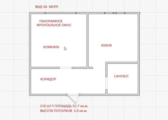 Продам однокомнатную (1-комн.) квартиру, Крымская ул, 22к1, Геленджик г