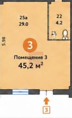 Сдам коммерческое помещение 45,2 м2, 9 Апреля ул, 7, Калининград г