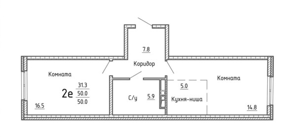 Продам двухкомнатную (2-комн.) квартиру, Яблочкова ул, 5к5, Пермь г