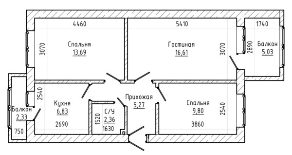 Продам трехкомнатную (3-комн.) квартиру, Шортанова ул, 3, Нальчик г