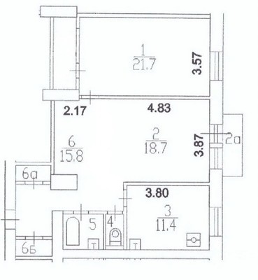 Продам трехкомнатную (3-комн.) квартиру, Аэропорта проезд, 11, Москва г