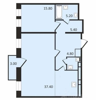 Продам двухкомнатную (2-комн.) квартиру, Павелецкая наб, 8Б, Москва г