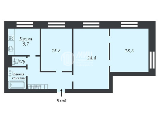 Продам трехкомнатную (3-комн.) квартиру, Мира пр-кт, 122, Москва г