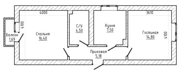 Продам однокомнатную (1-комн.) квартиру, Хужокова ул, 145кг, Нальчик г