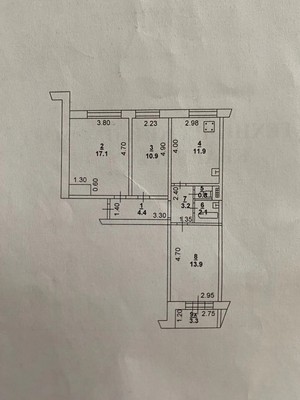 Продам трехкомнатную (3-комн.) квартиру, Космонавтов пр-кт, 9, Ростов-на-Дону г