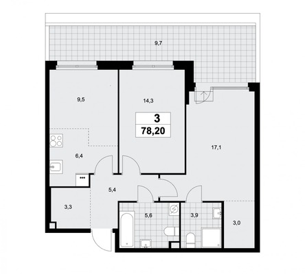 Продам трехкомнатную (3-комн.) квартиру, Зорге ул, 23А, Москва г