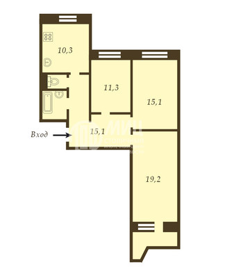 Продам трехкомнатную (3-комн.) квартиру, Новокосинская ул, 37, Москва г