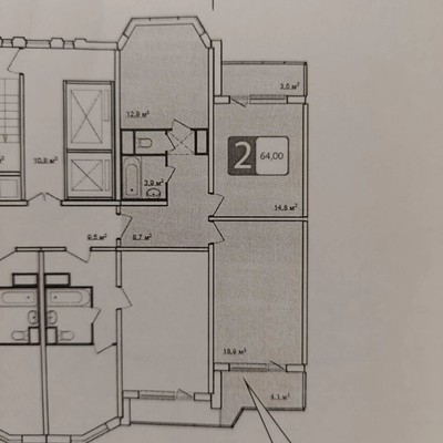 Продам двухкомнатную (2-комн.) квартиру, Северный (Купелинка мкр) кв-л, 15, Сапроново д