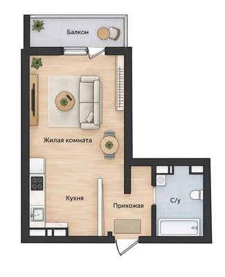Продам однокомнатную (1-комн.) квартиру, им. Героя Аверкиева А.А. ул, 21, Краснодар г