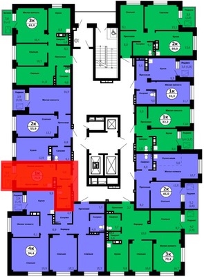 Продам однокомнатную (1-комн.) квартиру, Лесопарковая ул, 43к178, Красноярск г