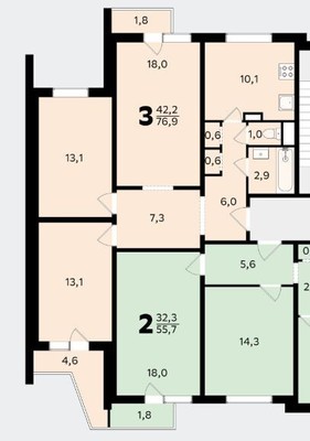 Сдам трехкомнатную (3-комн.) квартиру, Каширское ш, 78к3, Москва г