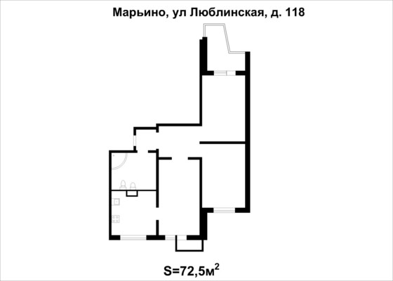 Продам трехкомнатную (3-комн.) квартиру, Люблинская ул, 118, Москва г