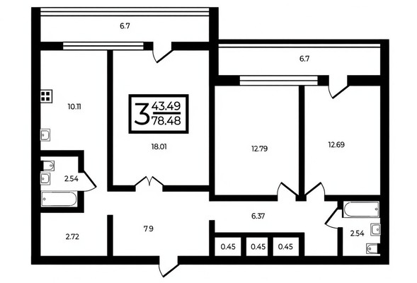 Продам трехкомнатную (3-комн.) квартиру, Мусы Джалиля ул, 8к3, Москва г