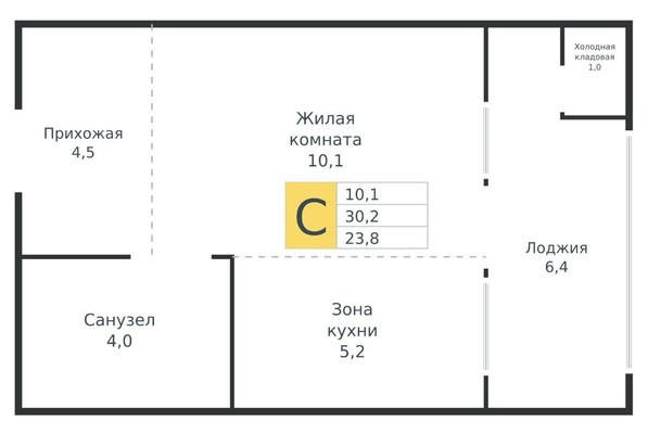 Продам однокомнатную (1-комн.) квартиру, им. Адмирала Макарова ул, 1к4, Краснодар г