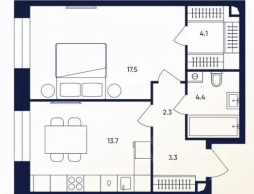Продам однокомнатную (1-комн.) квартиру, Дербеневская ул, 20, Москва г