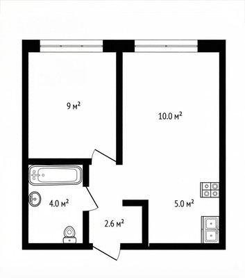 Продам однокомнатную (1-комн.) квартиру, лётчика Ларюшина ул, 4, Люберцы г