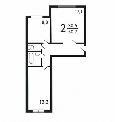 Продам двухкомнатную (2-комн.) квартиру, Болотниковская ул, 4к2, Москва г