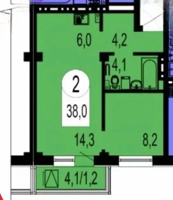 Продам двухкомнатную (2-комн.) квартиру, Вильского ул, 24, Красноярск г