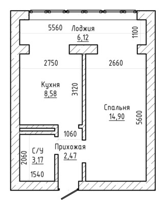 Продам однокомнатную (1-комн.) квартиру, Солнечная ул, 8к5, Нальчик г