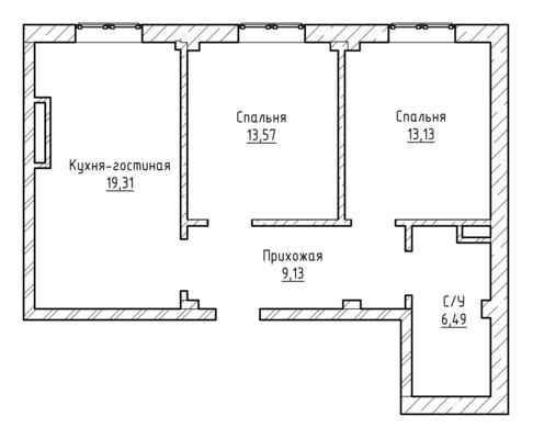Продам двухкомнатную (2-комн.) квартиру, Байсултанова ул, 28, Нальчик г