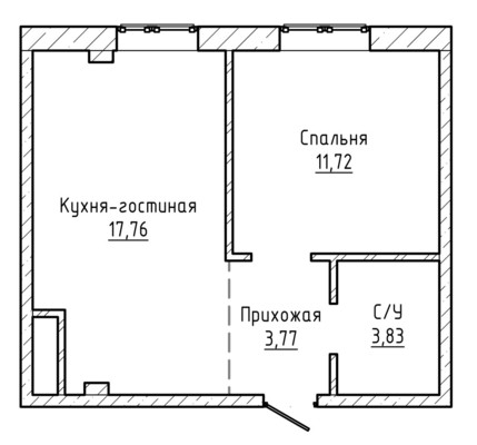 Продам однокомнатную (1-комн.) квартиру, ОДС ул, 2к1, Нальчик г