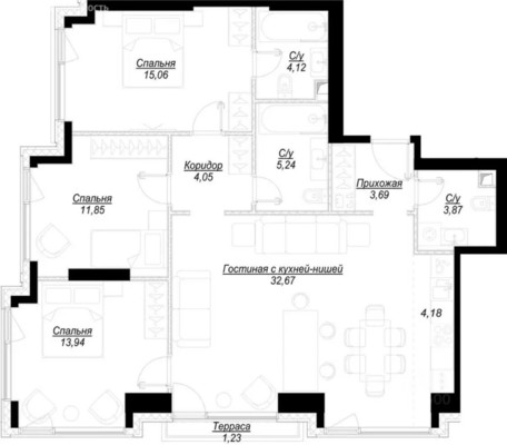 Продам многокомнатную квартиру, 1-й Сетуньский проезд, 8, Москва г