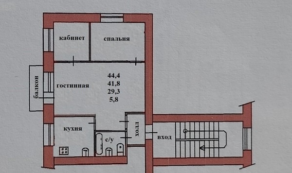 Продам двухкомнатную (2-комн.) квартиру, Экспериментальная ул, 2, Пенза г