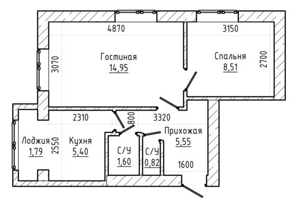 Продам двухкомнатную (2-комн.) квартиру, Ашурова ул, 28кб, Нальчик г