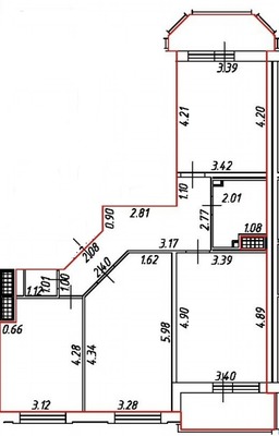 Продам трехкомнатную (3-комн.) квартиру, Петровский б-р, 11к2, Мурино п
