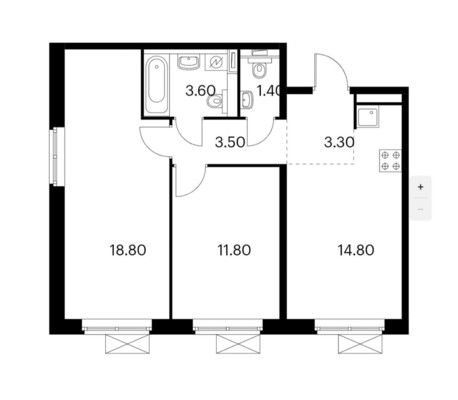 Продам двухкомнатную (2-комн.) квартиру, Весенняя ул, 6, Люберцы г