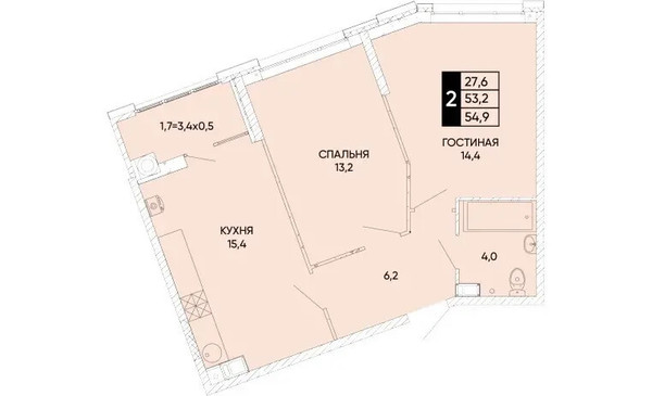 Продам двухкомнатную (2-комн.) квартиру, Бориса Слюсаря ул, 23кс1, Ростов-на-Дону г