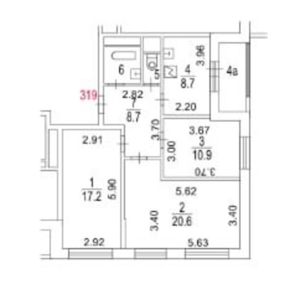 Продам трехкомнатную (3-комн.) квартиру, Авиационная ул, 66, Москва г