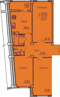 Продам трехкомнатную (3-комн.) квартиру, Генерала Глазунова ул, 6, Пенза г