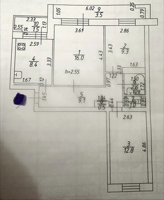 Продам трехкомнатную (3-комн.) квартиру, Ямашева пр-кт, 87, Казань г