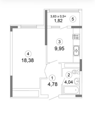 Продам однокомнатную (1-комн.) квартиру, Крымской весны ул, 4к1а, Мирное с