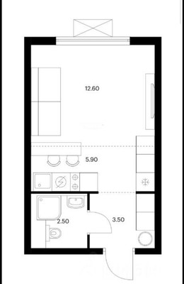 Продам однокомнатную (1-комн.) квартиру, Мытищинская ул, 2Вк2, Троицкое с
