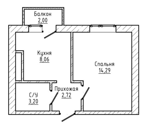 Продам однокомнатную (1-комн.) квартиру, Кабардинская ул, 230, Нальчик г