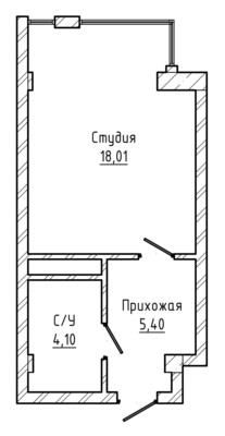 Продам однокомнатную (1-комн.) квартиру, Тлостанова ул, 20, Нальчик г