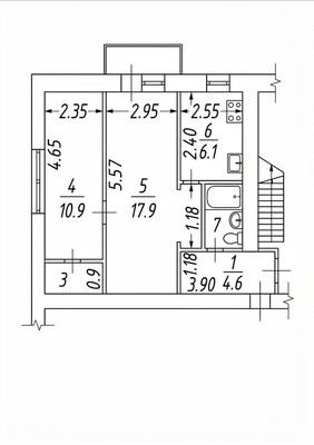 Продам двухкомнатную (2-комн.) квартиру, Мальченко ул, 1, Аэрофлотский пгт